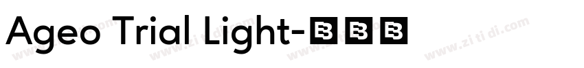 Ageo Trial Light字体转换